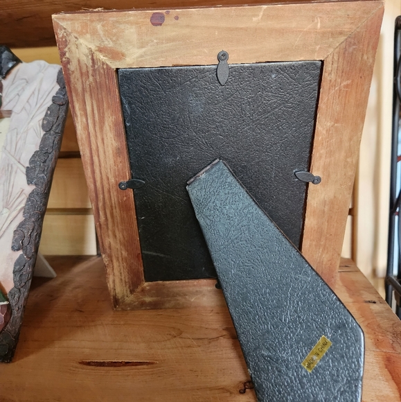 Rustic Door Photo Picture Frame Brown with Black Knob - Picture 2 of 7